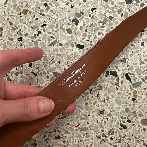 Salvatore Ferragamo made in Italy white silver belt 34 vintage - Picture 5 of 8